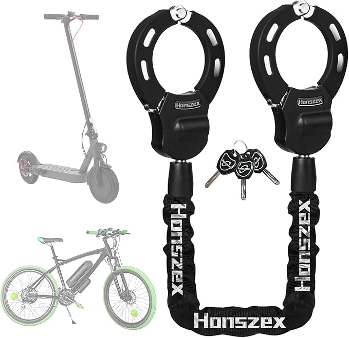 Honszex E Scooter Lock, Handcuff Lock, Bicycle Lock with Key, 36.22 Inch Colourful High Security Locks, Bike Lock, Accessories for Electric