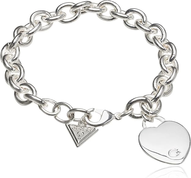 سوار GUESS "Basic" بشعار G على شكل قلب، مقاس واحد، معدن،