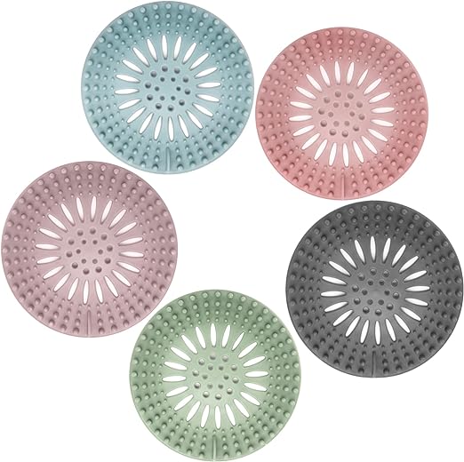 Silicone Hair Catcher Shower Drain Cover Durable Hair Stopper Hair Trap for Bathroom Bathtub Tub Easy Clean