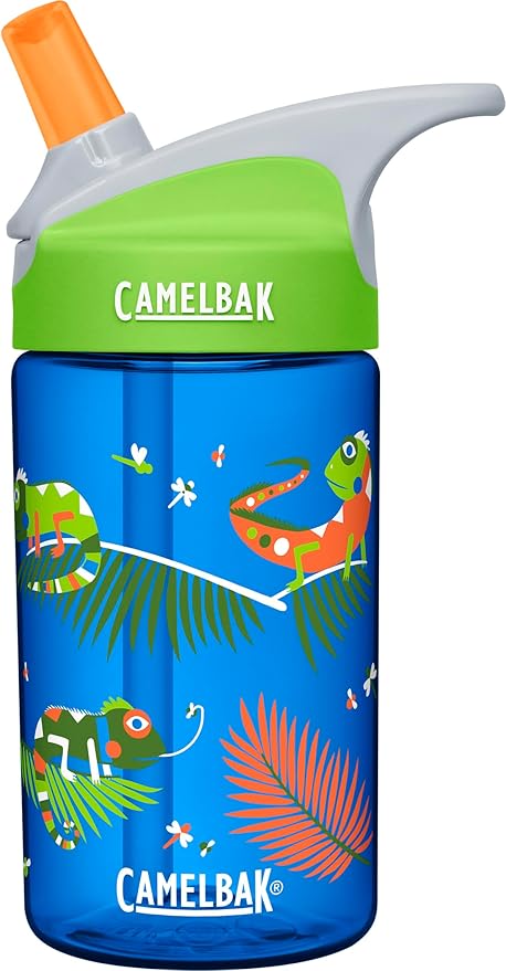 CamelBak Eddy Kids Water Bottle - 400 ml, Iguanas