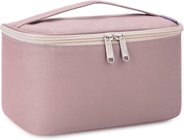 Travel Makeup Bag Large Cosmetic Bag Make up Case Organizer for Women and Girls …, Pink