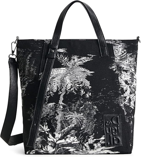 Desigual Accessories Fabric Shopping Bag, Black, Black