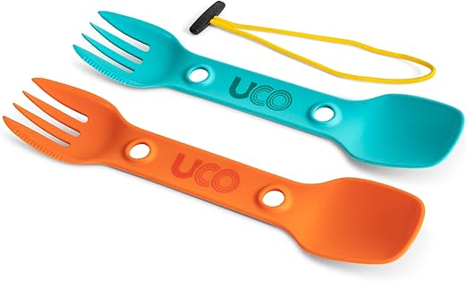 UCO Unisex's Utility Spork, Teal/Ember, 2 Pack