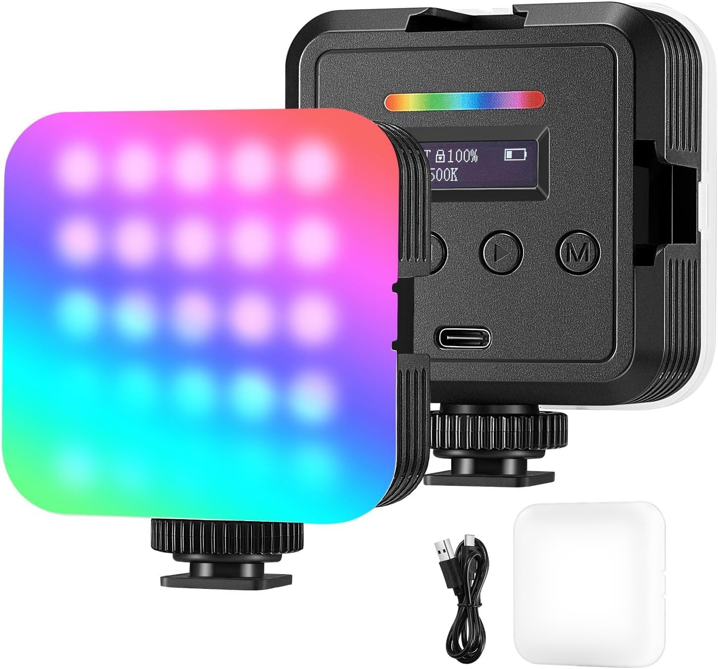 Magnetic RGB Video Light, 360° Full Color RGB61 LED Camera Light