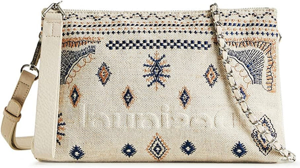 Desigual Women's bols_regasita dortmund Across Body Bag, White, One Size EU, White