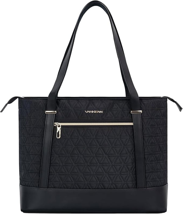 VANKEAN Laptop Bag Women's 15.6 Inch Briefcase Elegant Handbag Large Lightweight Tote Bag with USB Port Waterproof Work Bag for Business/Tra