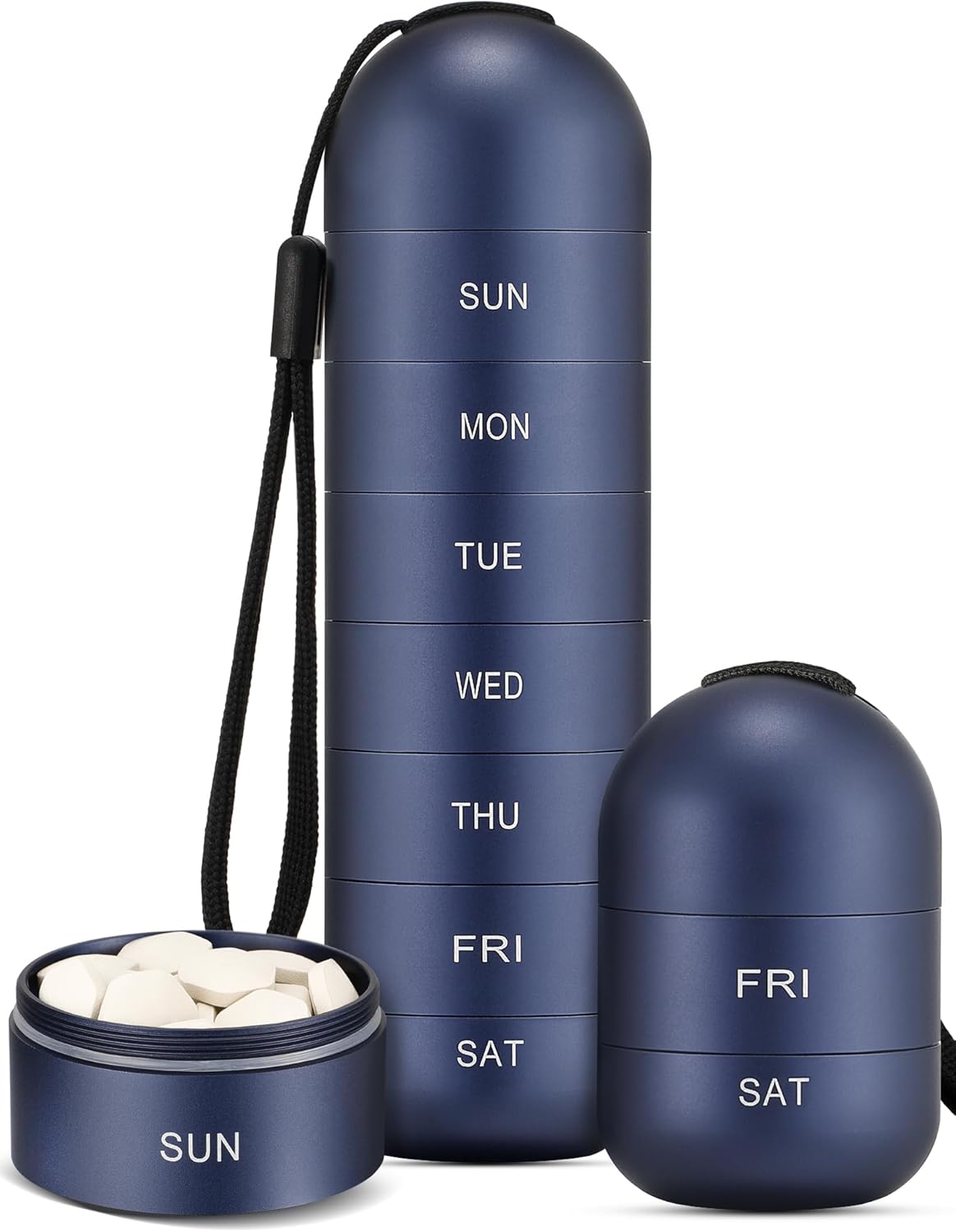 Metal Moisture Proof Weekly Pill Organizer