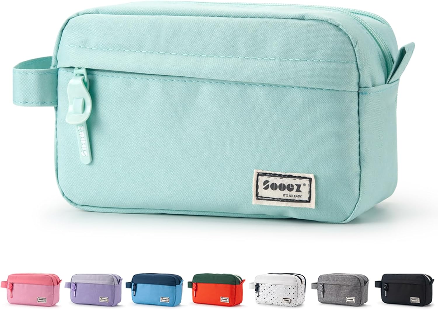 Sooez High Capacity Pencil Case Big Pouch Box Organizer Portable Journaling Supplies