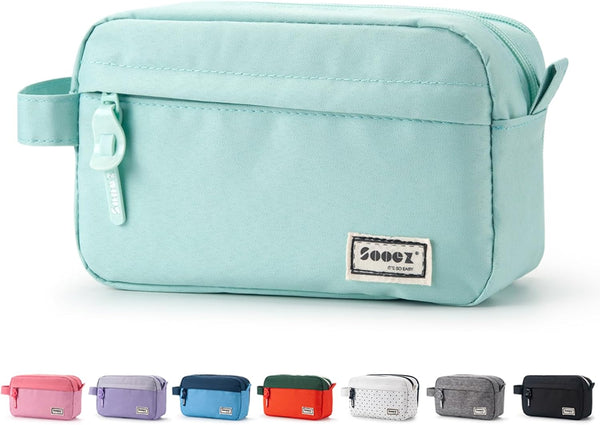 Sooez 𝐎𝐫𝐢𝐠𝐢𝐧𝐚𝐥 High Capacity Pencil Case, Big Pencil Bag Pouch Box Organizer Pen Case, Portable Journaling Supplies with Easy Grip H