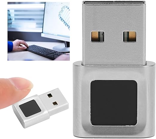 Mini USB Fingerprint Reader for Win Laptop Computer, Windows Hello Fingerprint Scanner Fingerprint Sensor, Biometric Laptop Security Locks for Win 7/8/10