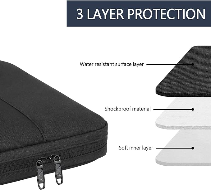 MATEIN Laptop Sleeve 15.6 Inch Laptop Case Waterproof Laptop Bag Protective Case with Handle Laptop Sleeve Notebook PC Case for 15-15 6 Inch