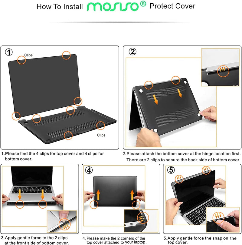 حافظة MOSISO متوافقة مع جهاز MacBook Pro 13 بوصة 2023-2016 M2 M1 A2338 A2251 A2289 A2159 A1989 A1708 A1706، حافظة صلبة رخامية بلاستيكية بألوان مائية وحقيبة ولوحة مفاتيح وغطاء لكاميرا الويب وواقي شاشة، أزرق 