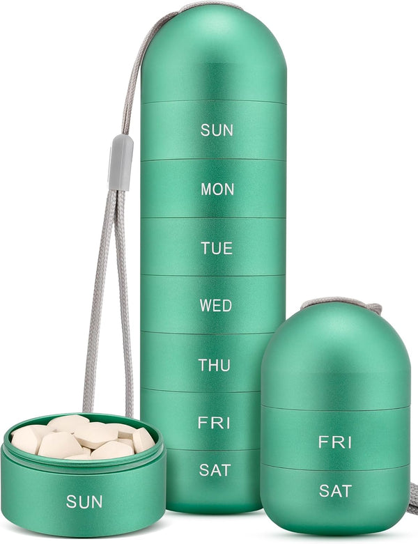 Metal Moisture Proof Weekly Pill Organizer