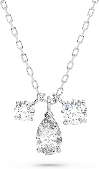 Swarovski Attract Pendant, White, Rhodium Plated One size