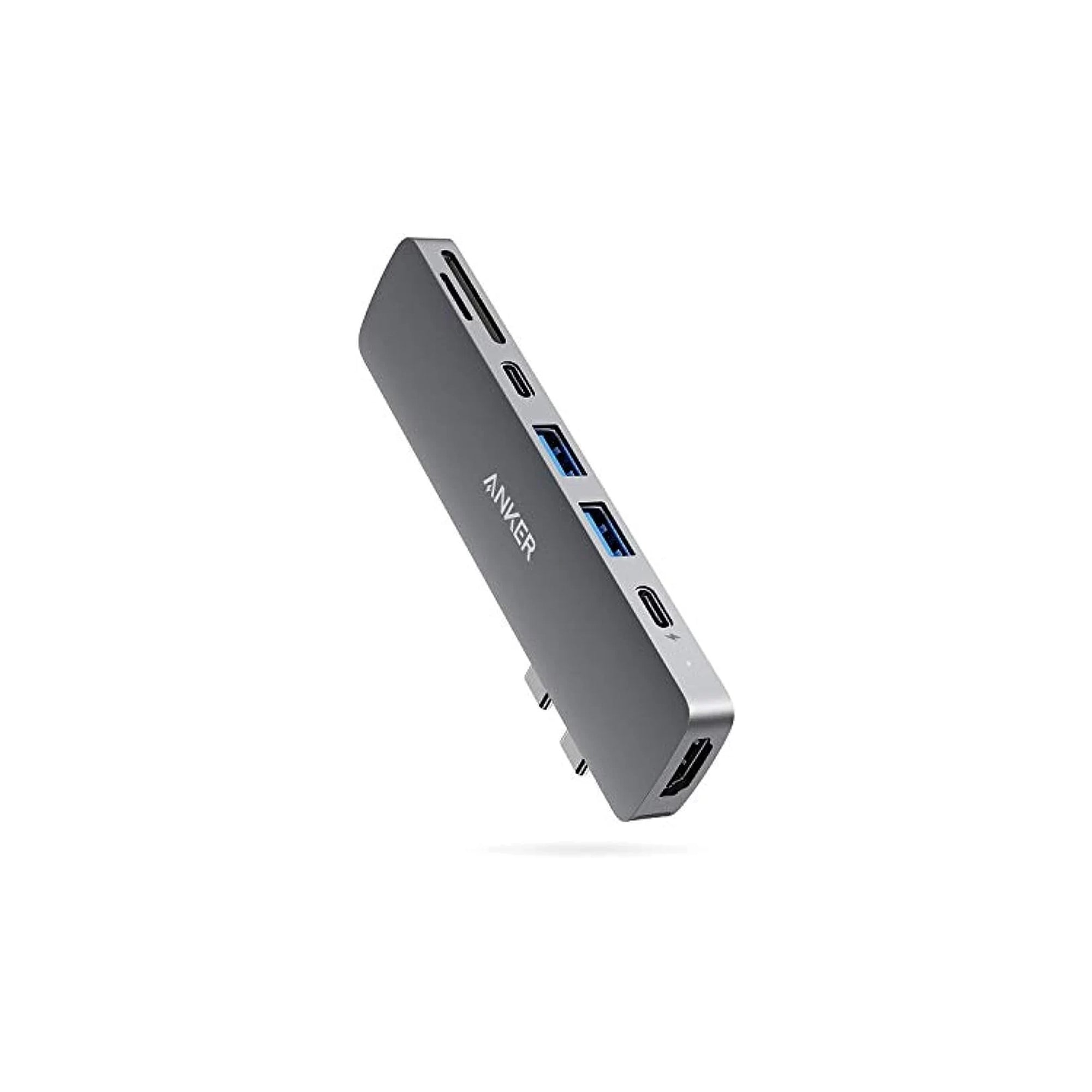 موزع Anker USB C لأجهزة MacBook، وAnker 547 USB-C Hub (7 في 2)، متوافق مع منفذ Thunderbolt 4 USB C، و4K HDMI، وUSB C، ومنفذي بيانات USB A f 