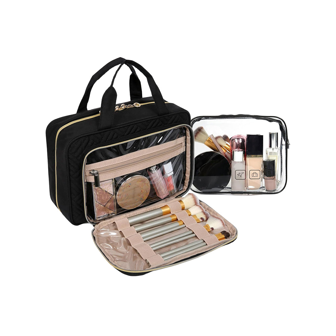 BAGSMART Toiletry Bag Hanging Travel Makeup Organizer 28 cm TSA Approved Medium Wash Bag