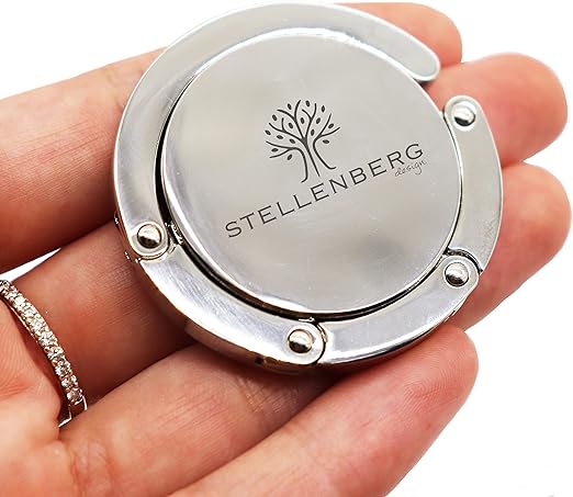 STELLENBERG design Handbag Holder for Table Foldable Non-Slip Design 5 kg Metal Round present for Wife present on stock