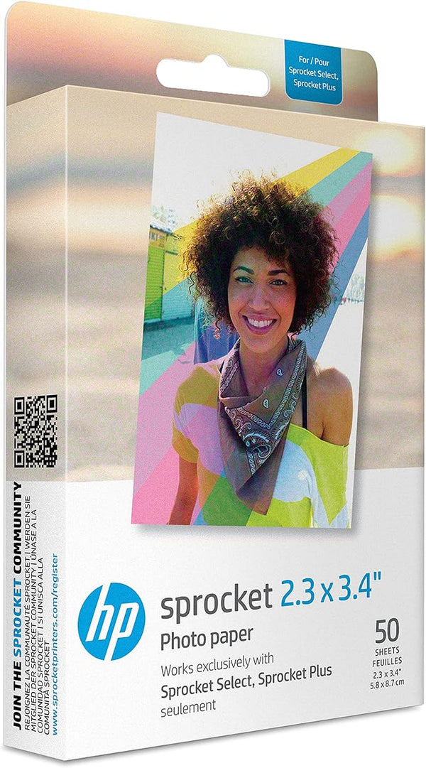 Photo paper HP Zink Premium 2.3x3.4" (50 sheets) compatible with HP Sprocket and the HP Sprocket 2-in-1