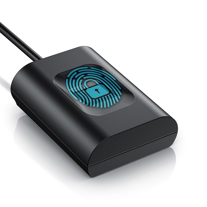 CSL-Computer CSL - USB Fingerprint Sensor - Fingerprint Key - Up to 10 IDs - Windows 8 - 11 - Supports up to 10 IDs - Plug & Play - All-round Detection