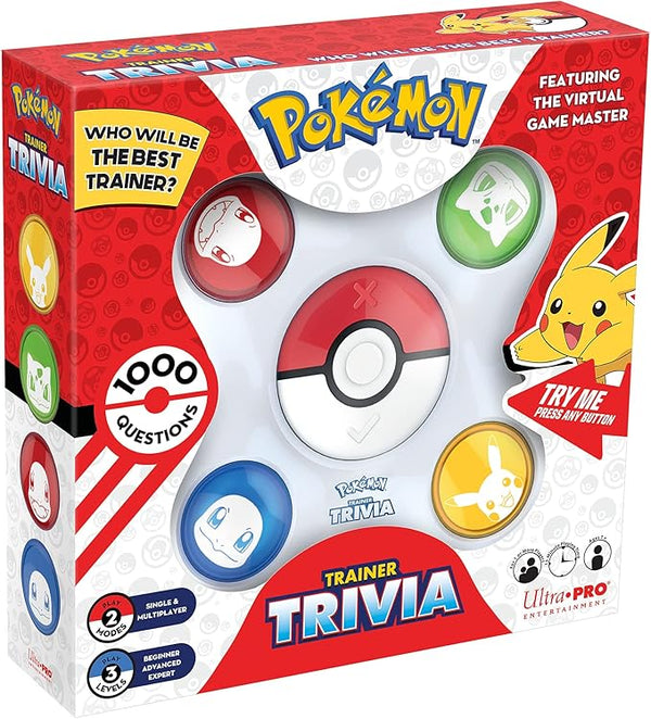 Pokemon Trainer Trivia Toy Featuring The Virtual Game Master 2 Modes Single & Multiplayer, Guessing Brain Game Pokemon Go Digital Travel Boa