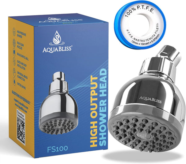 TurboSpa 3 Inch High Pressure Shower Head w/Flow Restrictor Melts Stress into Bliss at Full Power. 42 Nozzle Wide Spray High Flow Showerhead