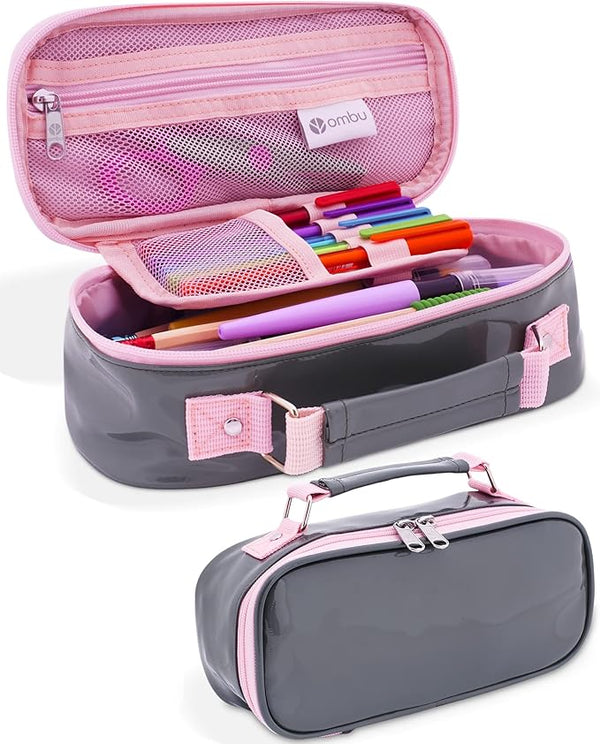 OMBU Large Capacity Pencil Case - Pencil Pouch, Pencil Bag, Pencil Cases for Adults - Cute Pencil Case for Girls - Kawaii Pencil Case - Penc