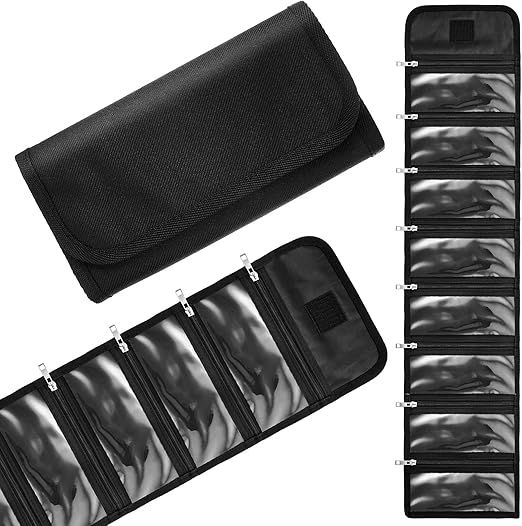 Money Wallet Organizer for Cash with 8 Zippered Slots Multipack Money Organizer Holder Pockets Small Travel Money Holder for Budgeting Cash,