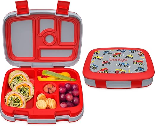 Bentgo Kids Prints Lunch Box Leak Proof 5 Compartment Bento Box