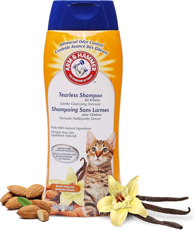 Arm & Hammer Tearless Kitten Shampoo Ÿ?? Odor Control with Baking Soda Ÿ?? 20 Fl Oz