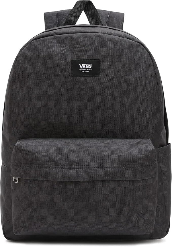 Vans Unisex Old Skool Check Backpack Backpack, Black-charcoal, One Size, Casual
