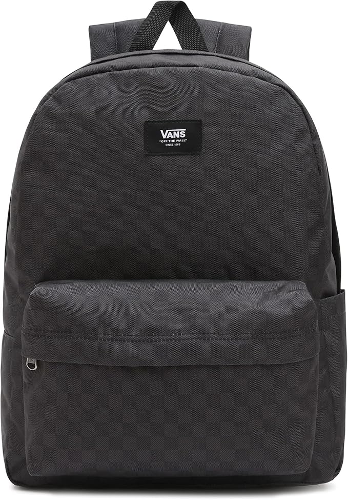 Vans Unisex Old Skool Check Backpack Backpack, Black-charcoal, One Size, Casual