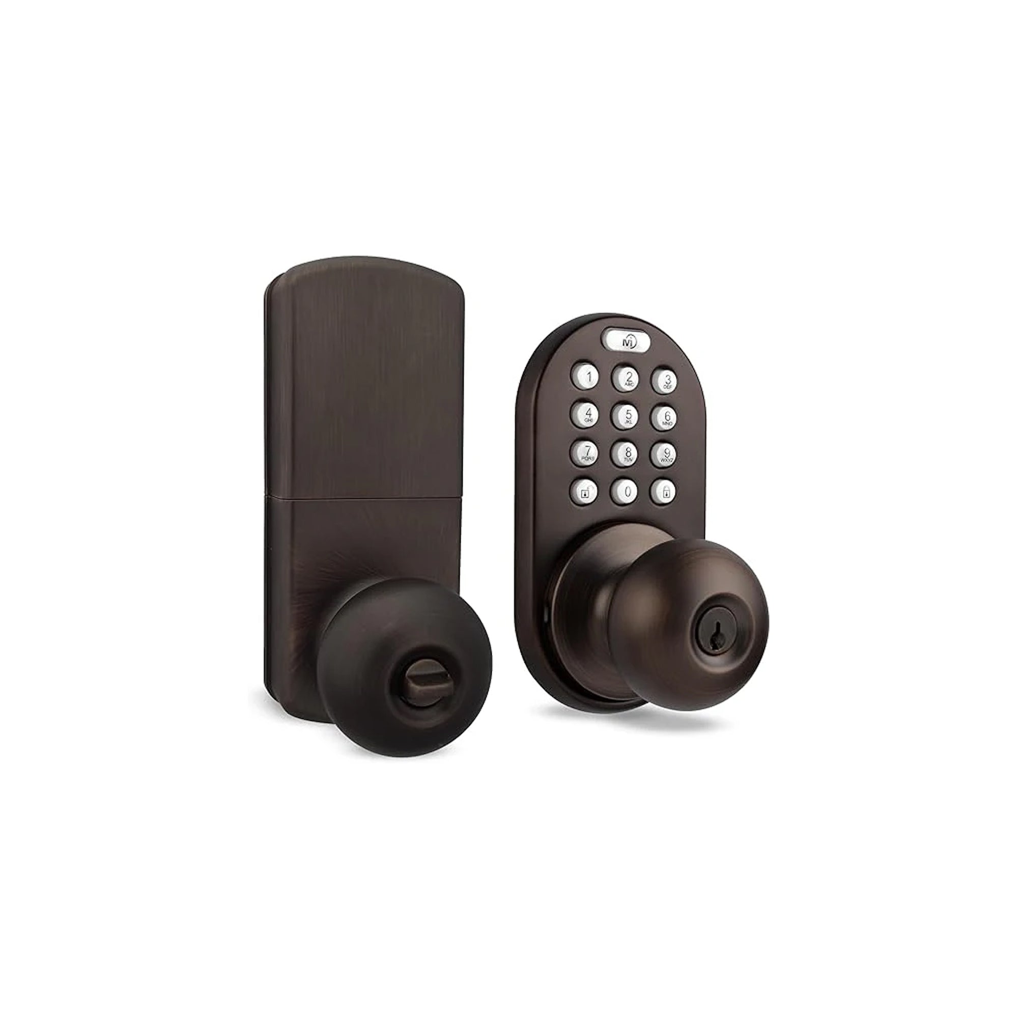 MiLocks TKK 02OB Digital Door Knob Lock Electronic Keypad for Interior Doors Oil Rubbed Bronze
