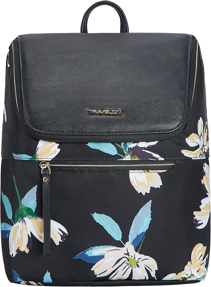 Travelon Unisex's Essentials Backpack, Midnight Floral, One size