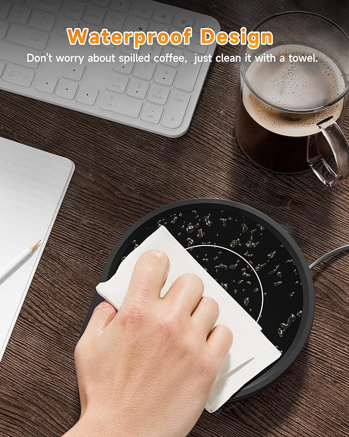 BTOYM Coffee Mug Warmer Smart Cup Warmer Electric Beverage Warmer Plate 3 Temperature Settings Auto Shut Off for Office Home Desk