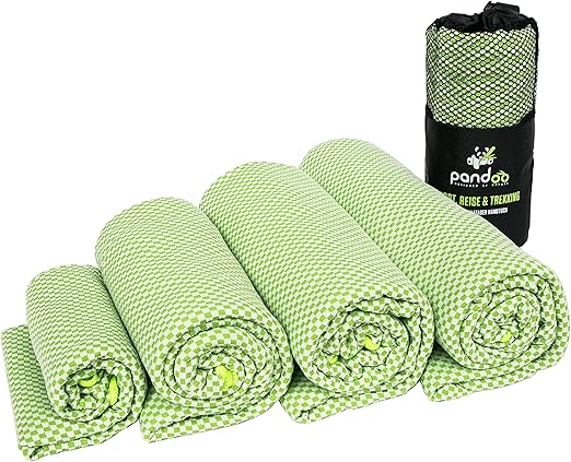 pandoo Bamboo Travel Towel - Ultralight, Extremely Absorbent, Antibacterial & Quick-Drying | Better Than Conventional Microfibre | Sports, T