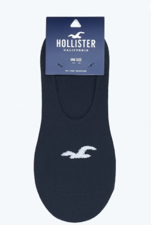 Hollister men’s and women’s invisible socks 5 pairs black cotton blend non slip low cut design