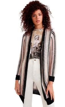 Desigual Women’s JERS_Cami Sweater Multicolor M, Soft Knit Long Sleeve Pullover, Artistic Vibrant Pattern, Comfortable Stylish Everyday Wear