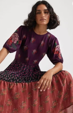 Desigual Women’s Knit Dress Short Sleeve , Soft Lightweight Stretch Fabric, Artistic Detailing, Comfortable Feminine Fit, Versatile Casual and Semi-Formal Wear