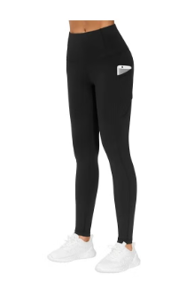 THE GYM PEOPLE Women’s Thick High Waist Yoga Pants with Pockets – Tummy Control Workout Running Leggings