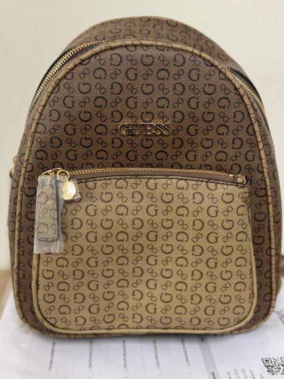 GUESS Factory WomenŸ??s Elmore Backpack Ÿ?? Cocoa Multi Stylish Everyday Bag