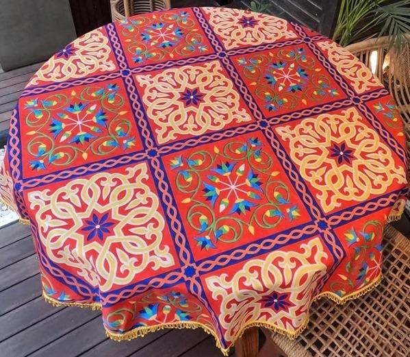 Ramadan round tablecloth made of polyester 1.40*1.40
