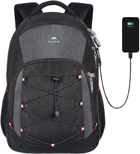 حقيبة ظهر MATEIN للتنزه سيرًا على الأقدام للرجال، حقيبة نهارية خفيفة الوزن مقاومة للماء سعة 30 لتر، حقيبة ظهر رياضية خارجية مضادة للسرقة مع قفل 