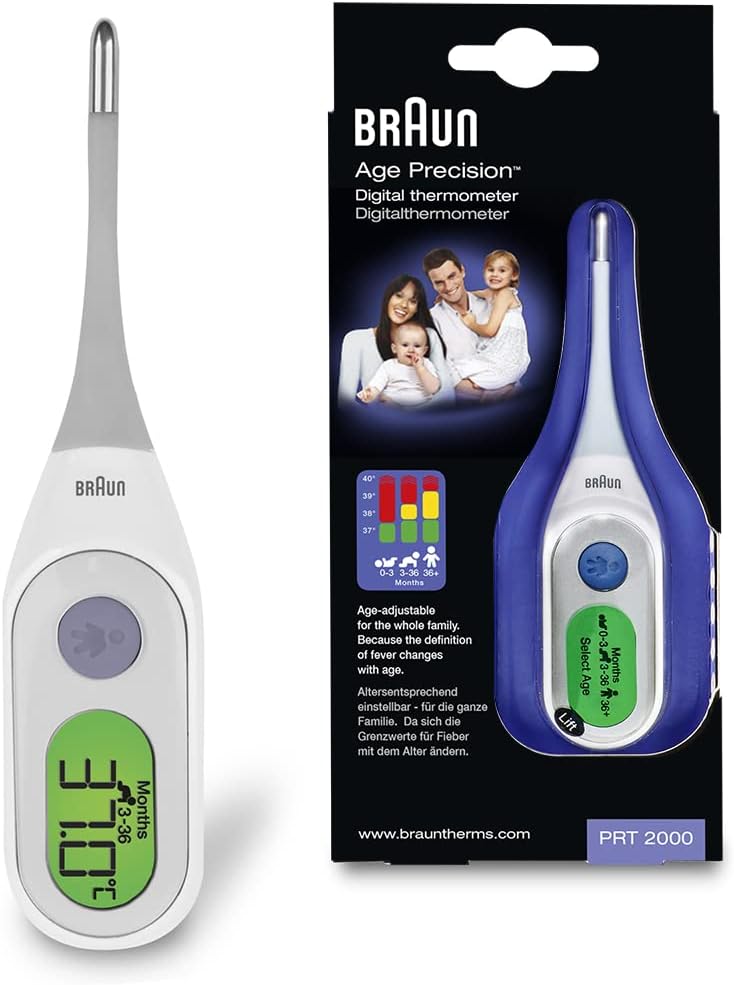 Braun PRT2000EU Digital Age Precision Thermometer - Accurate and Fast Temperature Measurement
