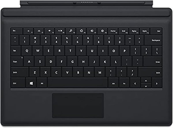 غطاء ولوحة مفاتيح/غطاء لجهاز Microsoft Surface Pro Type 3 (أسود) 
