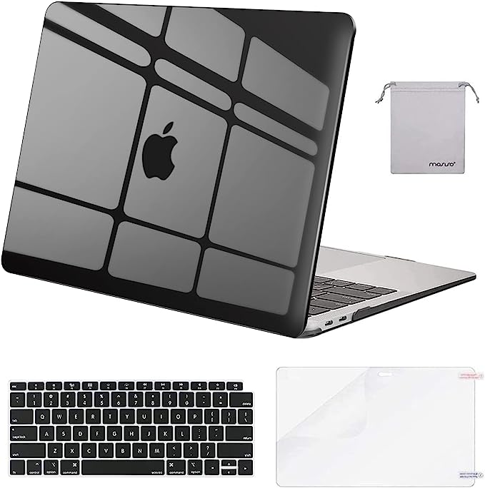 MOSISO Compatible with MacBook Air 13 inch Case 2022, 2021-2018 Release A2337 M1 A2179 A1932 Retina Display Touch ID, Plastic Hard Shell&Key