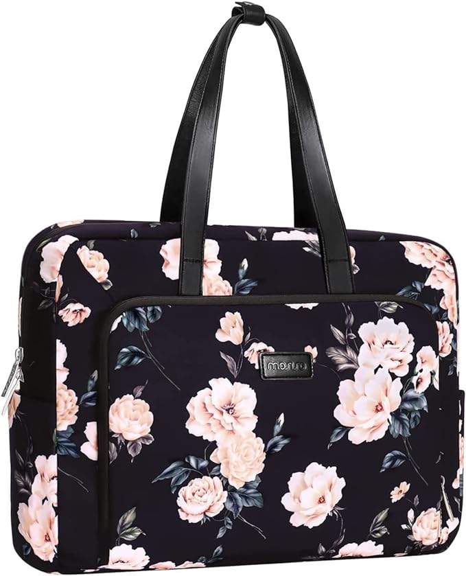MOSISO Laptop Tote Bag Compatible with MacBook Pro 16 inch 2021 2022 M1 A2485/ 2019-2020 A2141 & 15-15.6 inch Notebook, Camellia Polyester T