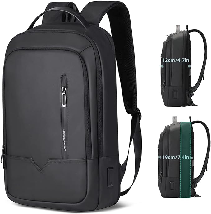 HEROIC KNIGHT 17 3 Inch Computer Backpack Mens Expandable Waterproof Work Backpack Lightweight With USB Charging Port For Travel Business