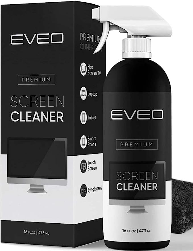 Screen Cleaner Spray (16oz) - Large Screen Cleaner Bottle - TV Screen Cleaner, Computer Screen Cleaner, for Laptop, Phone, Ipad - Computer C