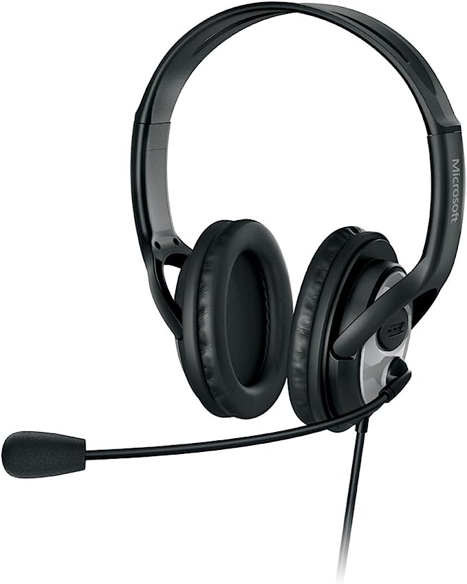 Microsoft LifeChat LX 3000 USB Stereo Headset Wired Headset with Noise Cancelling Microphone for PC Calls and Online Meetings