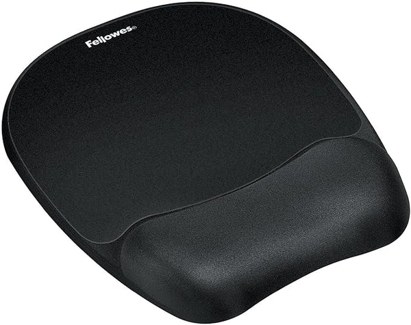 Fellowes Memory Foam Mouse Pad/Wrist Rest- Black (9176501)